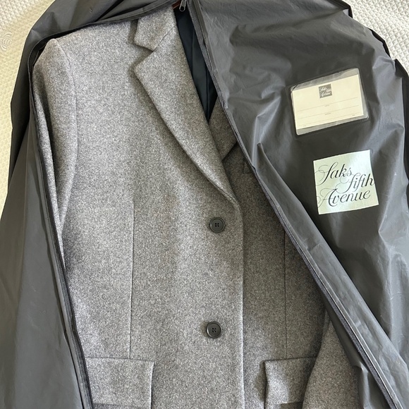 Rice Mens Wool TopCoat in Grey - Size IT 50/US Medium - Made in Italy